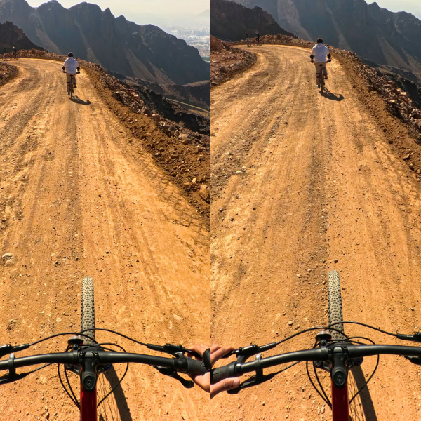 Extreme Mountain Biking Descent from Mount Uhud Summit