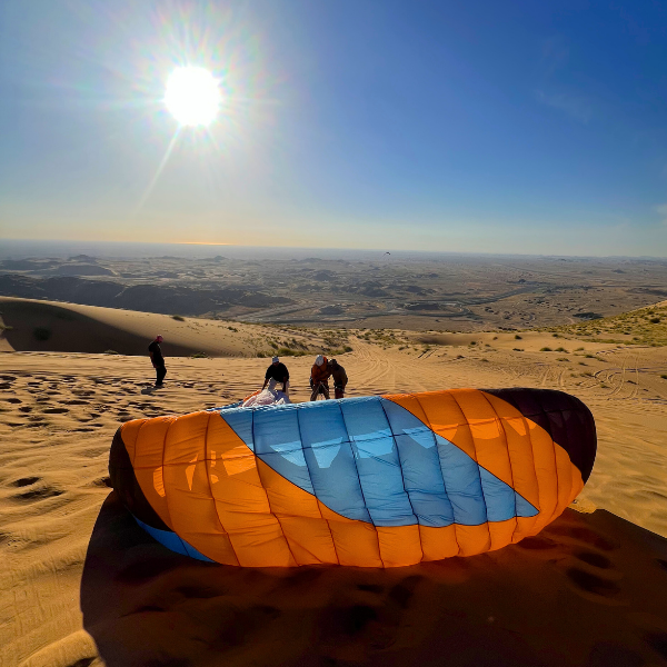 Paragliding Over the Golden Sand Dunes